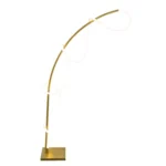 Lámpara Decorativa de Piso Dorada, 50W, 3 Tonos, Wave, Lucerna