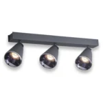 Lámpara Decorativa de Techo-Aplique Negra, 36W, Tres Tonos, Vulcano A-N-3, Lucerna