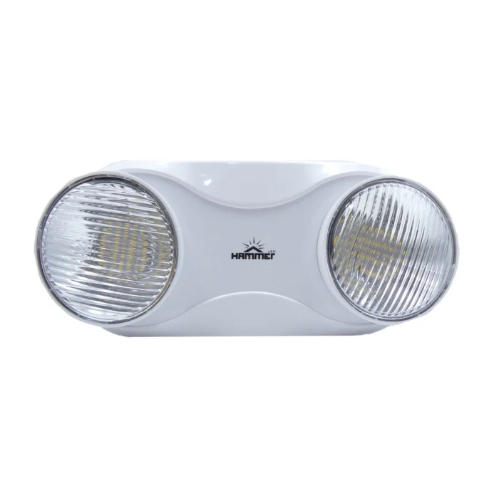 Luminaria de Emergencia Ovalada Superficial Doble Foco, 8W, 3000K, Hammer - Imagen 2