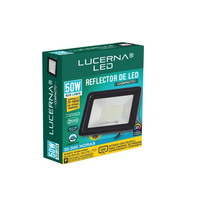Reflector Compacto SMD Negro, 50W, 3000K, Lucerna - Imagen 5