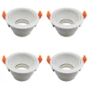 4 Pack Aro Empotrable para Spot c/Sócate GU10, Blanco, Lucerna