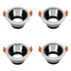 4 Pack Aro Empotrable para Spot c/Sócate GU10, Blanco/Espejo, Lucerna