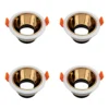 4 Pack Aro Empotrable para Spot c/Sócate GU10, Blanco/Oro Rosa, Lucerna