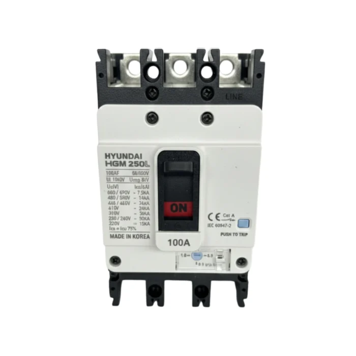 Breaker Caja Moldeada HGM250L 3x100A, Hyundai - Imagen 3