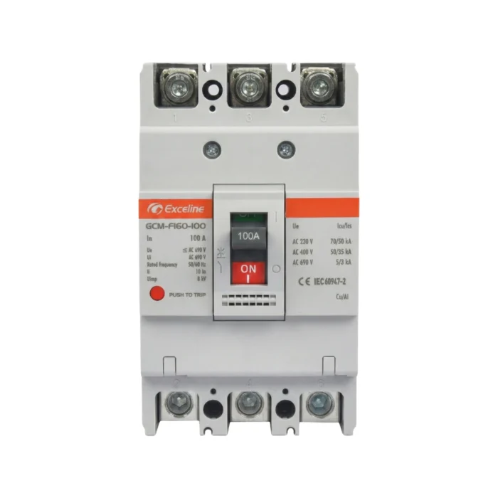 Breaker Caja Moldeada GCM-F160 3x100A 690V, Exceline - Imagen 2