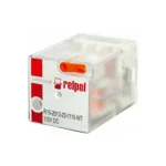 Relé Auxiliar Industrial Estándar R15 3CO 11 Pines - 110V DC, Relpol