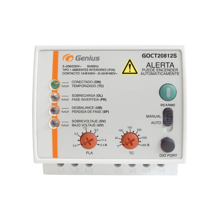 Relé Protector de Motores 208/220V 1-4A, Genius by Exceline - Imagen 2