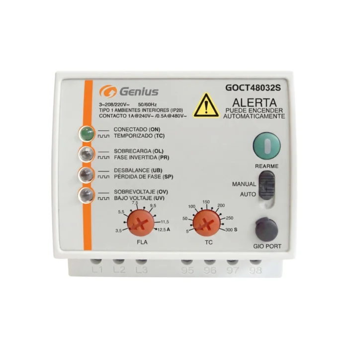 Relé Protector de Motores 440/480V 10-32A, Genius by Exceline - Imagen 2