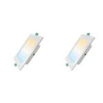 2 Pack Panel Empotrable Cuadrado 5", 9W, Tres Tonos, CompactLumen, Lucerna