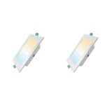 2 Pack Panel Empotrable Cuadrado 6", 15W, Tres Tonos, CompactLumen, Lucerna