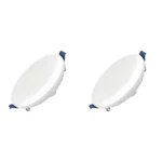 2 Pack Panel Empotrable Redondo 2.5", 9W, 6500K, MaxiLumen, Lucerna