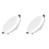 2 Pack Panel Empotrable Redondo 3.5", 12W, 6500K, MaxiLumen, Lucerna