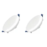 2 Pack Panel Empotrable Redondo 3.5", 12W, 6500K, MaxiLumen, Lucerna