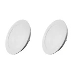 2 Pack Panel Empotrable Redondo 4", 6W, 6500K, Línea Clásica, Lucerna