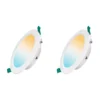 2 Pack Panel Empotrable Redondo 5", 9W, Tres Tonos, CompactLumen, Lucerna