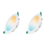 2 Pack Panel Empotrable Redondo 5", 9W, Tres Tonos, CompactLumen, Lucerna
