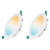 2 Pack Panel Empotrable Redondo 6", 15W, Tres Tonos, CompactLumen, Lucerna