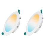 2 Pack Panel Empotrable Redondo 6", 15W, Tres Tonos, CompactLumen, Lucerna