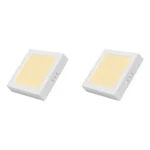 2 Pack Panel Superficial Cuadrado 6", 12W, 3000K, CompactLumen, Lucerna