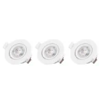 3 Pack Bombillo Spot Redondo Dirigible, 7W, Tres Tonos, Lucerna