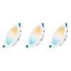 3 Pack Panel Empotrable Redondo 3", 4W, Tres Tonos, CompactLumen, Lucerna