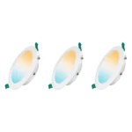 3 Pack Panel Empotrable Redondo 3", 4W, Tres Tonos, CompactLumen, Lucerna
