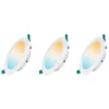 3 Pack Panel Empotrable Redondo 4", 6W, Tres Tonos, CompactLumen, Lucerna