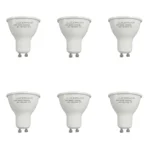 6 Pack Bombillo Dicroico GU10, 5W, 4000K, Lucerna