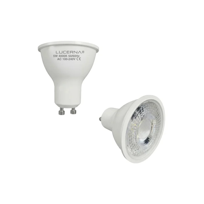 6 Pack Bombillo Dicroico GU10, 5W, 4000K, Lucerna - Imagen 2