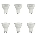 6 Pack Bombillo Dicroico GU10, 8W, 4000K, Lucerna