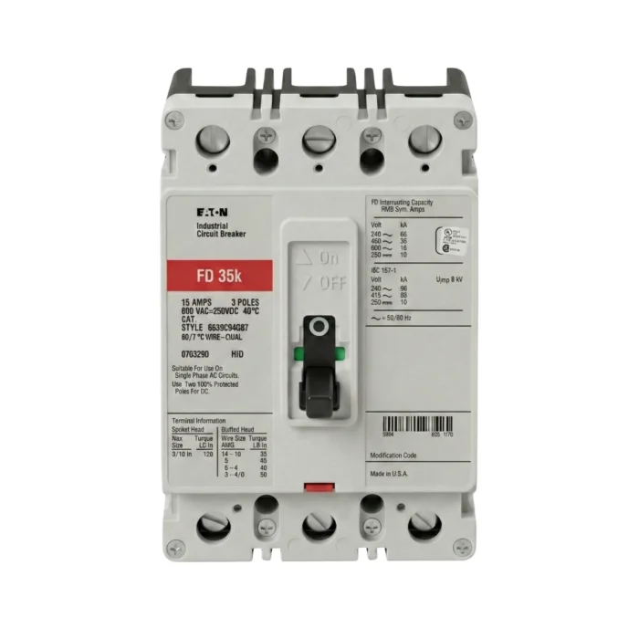 Breaker Caja Moldeada FD 3x15A, Eaton - Imagen 2