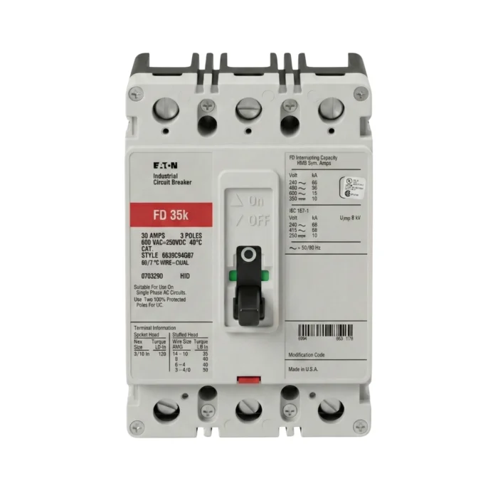 Breaker Caja Moldeada FD 3x30A, Eaton - Imagen 2
