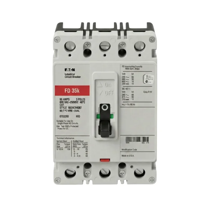 Breaker Caja Moldeada FD 3x90A, Eaton - Imagen 2