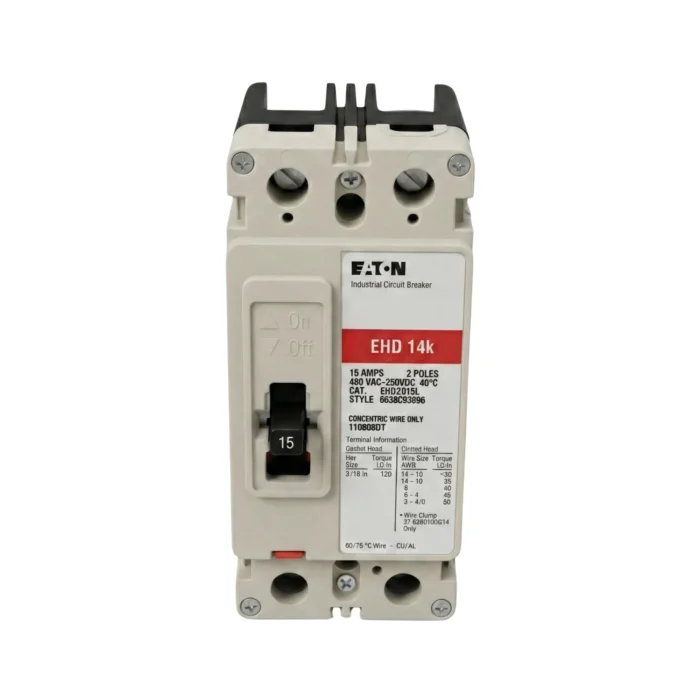 Breaker Caja Moldeada EHD 2x15A Eaton - Imagen 2