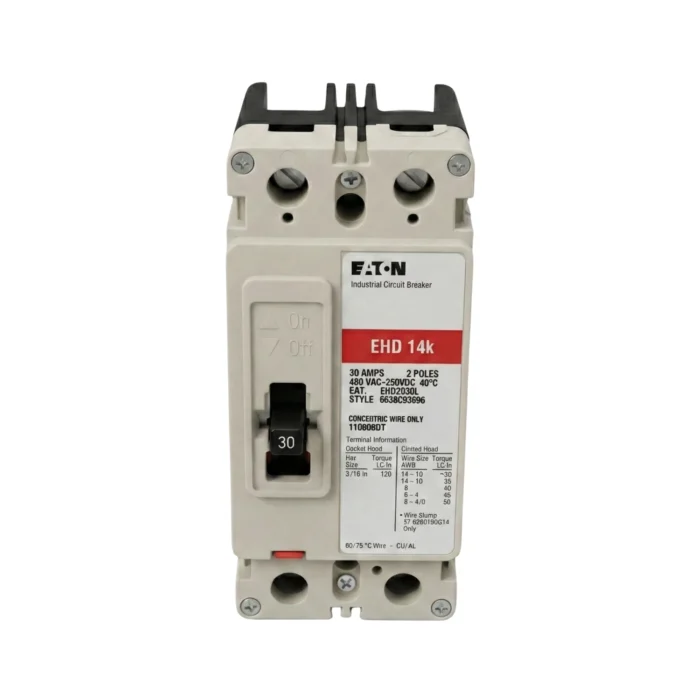 Breaker Caja Moldeada EHD 2x30A Eaton - Imagen 2