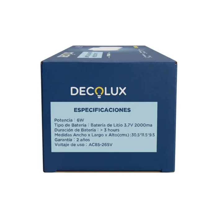 Lámpara de Emergencia Superficial 4-6hrs 6W 6500K Decolux - Imagen 4