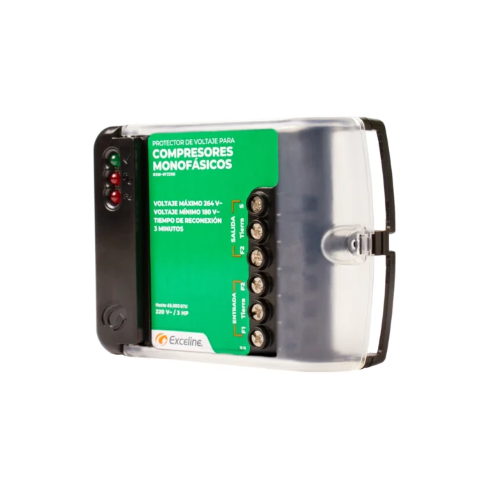 Protector de Voltaje Compresores Monofásicos, 220V GSM-RF220B, Exceline - Imagen 3