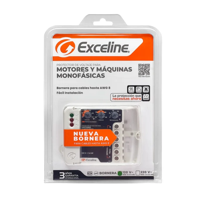 Protector de Voltaje Motores Monofásicos, 120V, GSM-M120B, Exceline - Imagen 2
