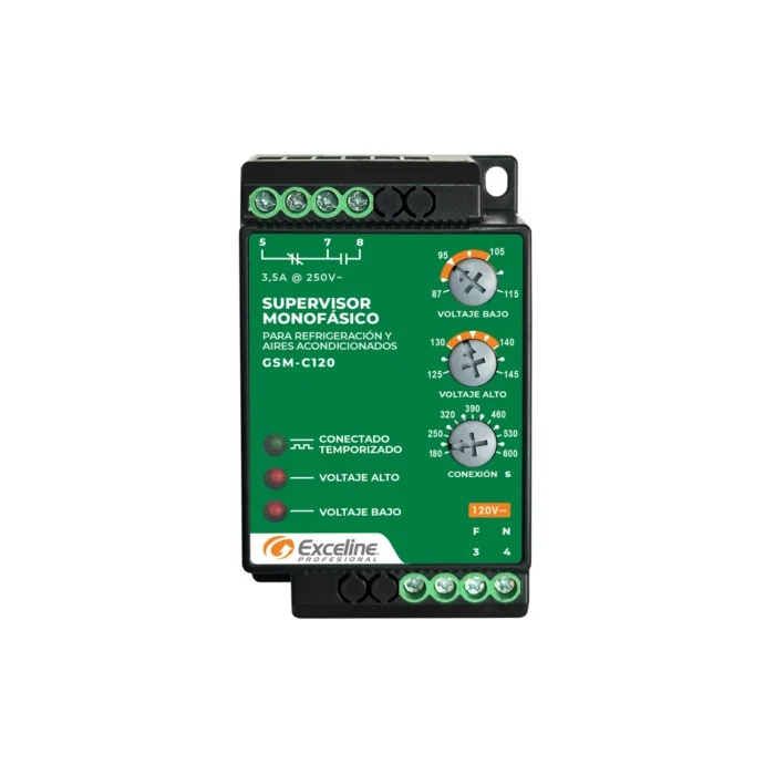 Supervisor Monofásico para AA, 120V, GSM-C120, Exceline - Imagen 2