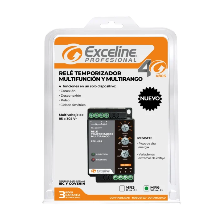 Temporizador a la conex./desconex., tiempo base 6 h, GTC-MR6, Exceline - Imagen 3