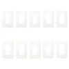 10 Pack Tapa para Interruptor, Sin Tornillos, Blanco, Eaton