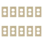 10 Pack Tapa para Toma Doble, Pástico Thermoset, Marfil, Eaton