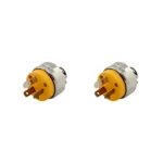 2 Pack Enchufe Aéreo Blindado, NEMA 10-20P, 14-10 AWG, Amarillo, Eaton