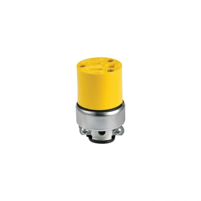 2 Pack Tomacorriente Aéreo Blindado, NEMA 5-15R, 18-12 AWG, 125V, Amarillo, Eaton - Imagen 2