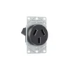 2 Pack Tomacorriente Industrial Superficial, NEMA 10-50R, 125/250V, Negro, Eaton - Imagen 2