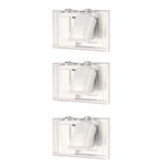 3 Pack Tapa Para Toma Doble Intemperie, Blanco, Gris, Eaton