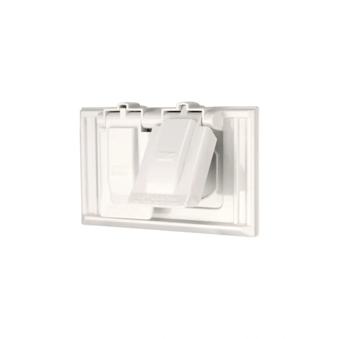 3 Pack Tapa Para Toma Doble Intemperie, Blanco, Gris, Eaton - Imagen 2