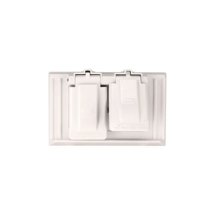 3 Pack Tapa Para Toma Doble Intemperie, Blanco, Gris, Eaton - Imagen 5