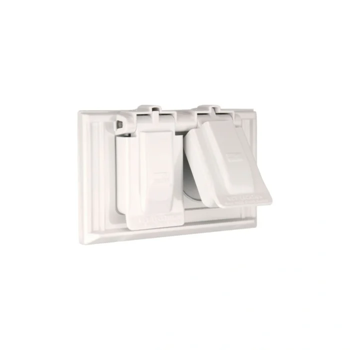 3 Pack Tapa Para Toma Doble Intemperie, Blanco, Gris, Eaton - Imagen 4
