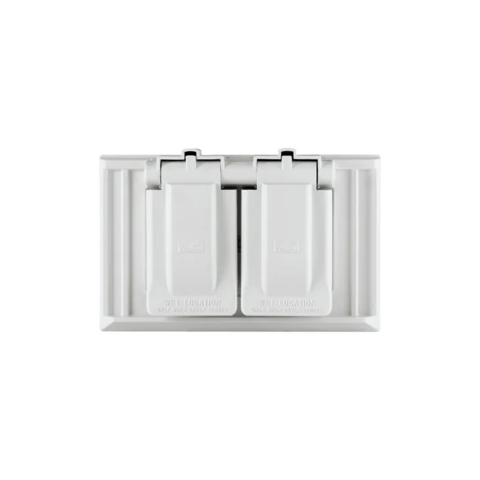 3 Pack Tapa Para Toma Doble Intemperie, Blanco, Gris, Eaton - Imagen 3